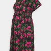 ONLY MATERNITY - Damen OLMMAY NEW LIFE CUTLINE DRESS - Jerseykleid - Black/hot Pink