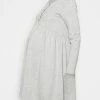 ONLY MATERNITY - Damen OLMLILLI BABYDOLL DRESS - Jerseykleid - Light Grey Melange