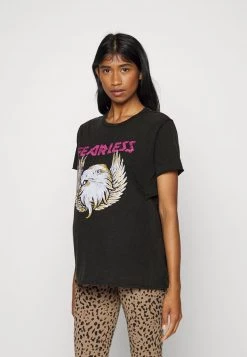 ONLY MATERNITY - Damen OLMLUCY ROCK TEE - T-Shirt Print - Black