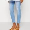 ONLY MATERNITY OLMBLUSH LIFE RAW - Jeans Slim Fit - Light Blue Denim - Damen