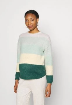 ONLY MATERNITY OLMSONJA LIFE O NECK - Strickpullover - Mallard Green/mellow Yellow/frosty Green/pumice Stone - Damen