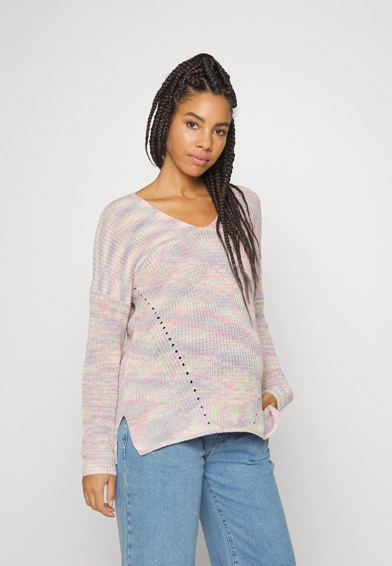 ONLY MATERNITY - Damen OLMNINNI LIFE V-NECK - Strickpullover - Thistle