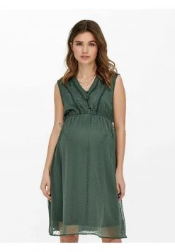 ONLY MATERNITY - Damen MAMA GEPUNKTET - Jerseykleid - Balsam Green