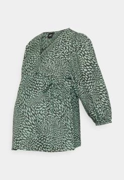 ONLY MATERNITY OLMLUCIA WRAP - Bluse - Dark Ivy - Damen