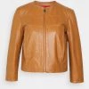 MAX&Co. - Damen SQUADRO - Lederjacke - Hazelnut
