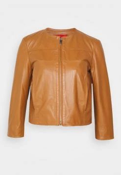 MAX&Co. - Damen SQUADRO - Lederjacke - Hazelnut