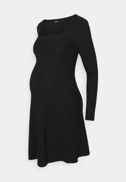 ONLY MATERNITY - Damen OLMNELLA SQUARE NECK DRESS - Strickkleid - Black