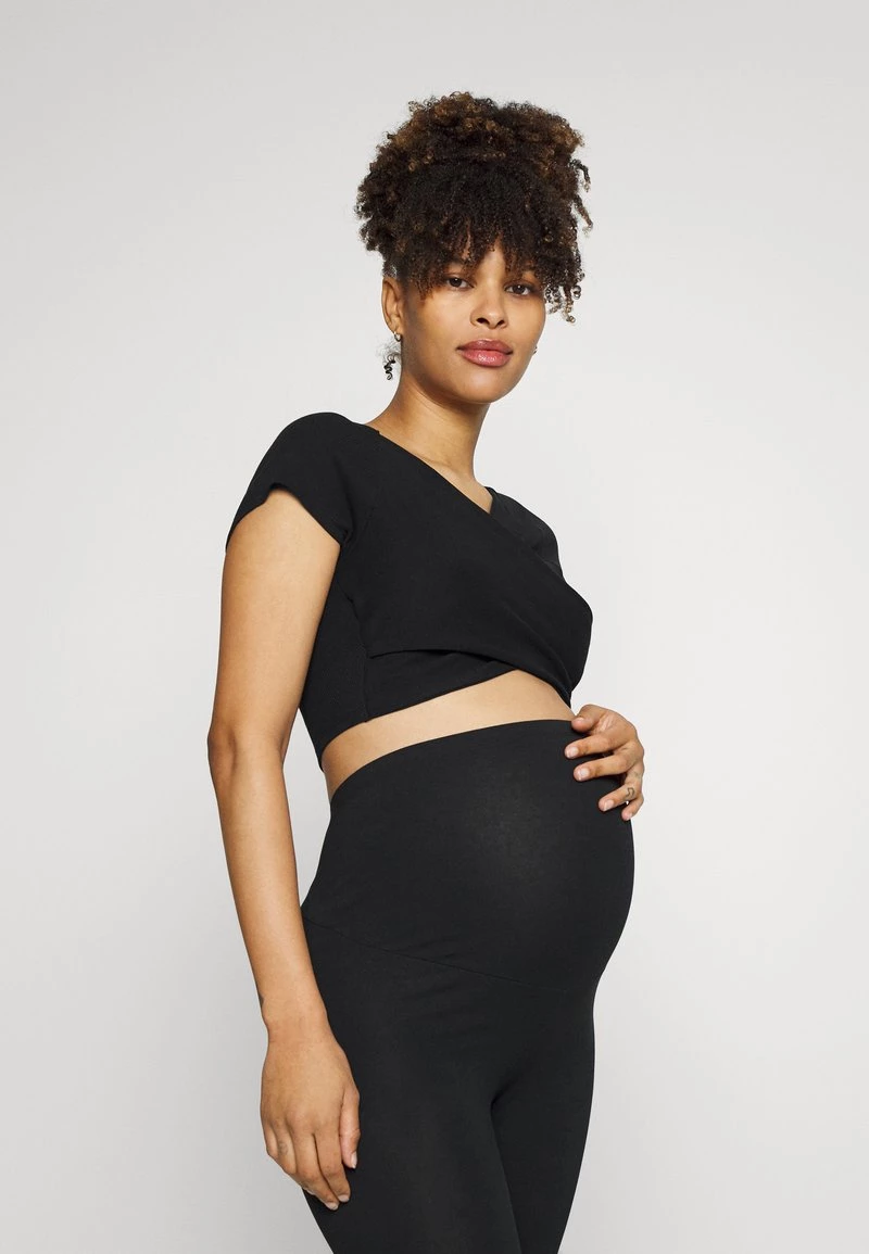 ONLY MATERNITY OLMOLLIE SHORT - T-Shirt Print - Black - Damen