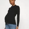 ONLY MATERNITY - Damen OLMSARAH POLO - Strickpullover - Black