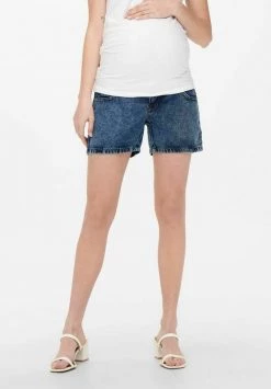 ONLY MATERNITY - Damen Jeans Shorts - Light Blue Denim
