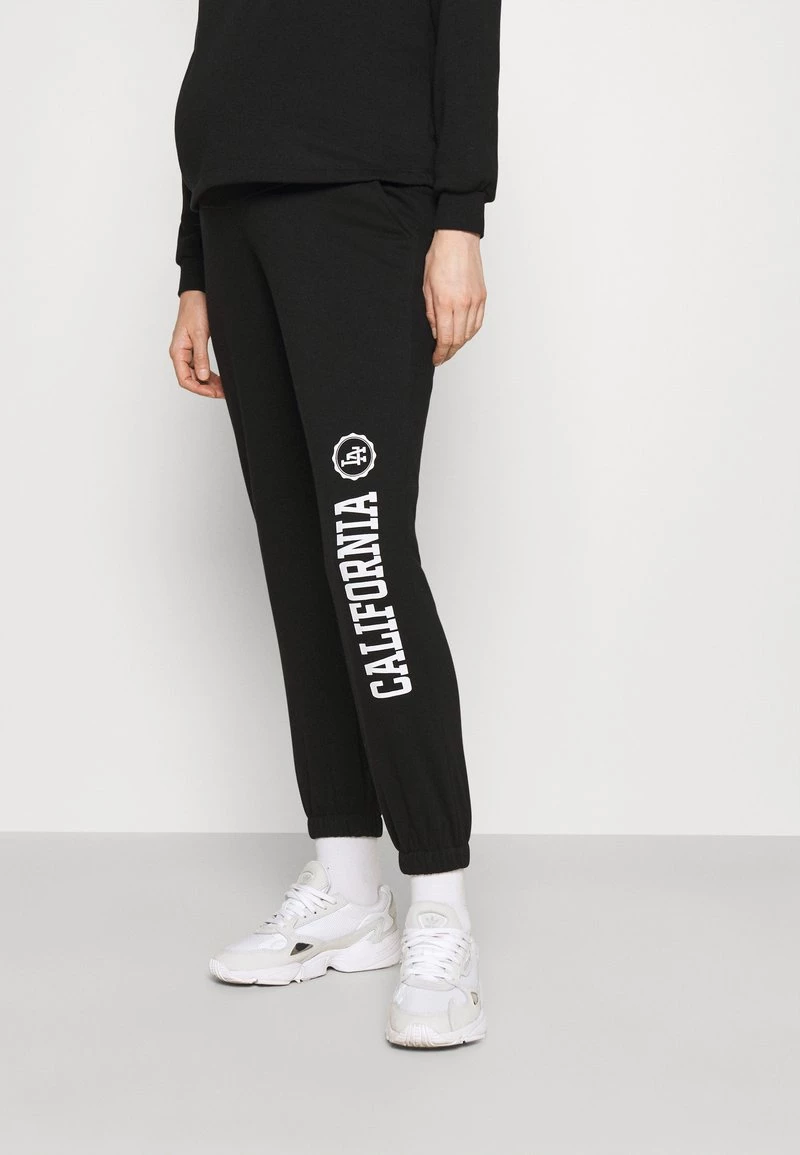 ONLY MATERNITY OLMCOMFY LIFE PRINT PANT - Jogginghose - Black/white - Damen