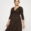 ONLY MATERNITY - Damen OLMPELLA 3/4 WRAP SHORT DRESS - Jerseykleid - Black/beige