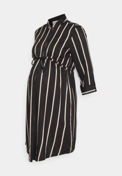 ONLY MATERNITY OLMTAMARI SHIRT DRESS - Blusenkleid - Black - Damen