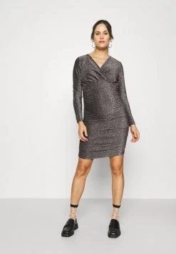 ONLY MATERNITY OLMDARLING WRAP GLITTER DRESS - Freizeitkleid - Black - Damen