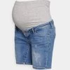 ONLY MATERNITY - Damen OLMLAOLA - Jeans Shorts - Dark Blue Denim