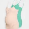 ONLY MATERNITY - Damen OLMNESSA BUTTON 2 PACK - Top - Marine Green/peach Melba