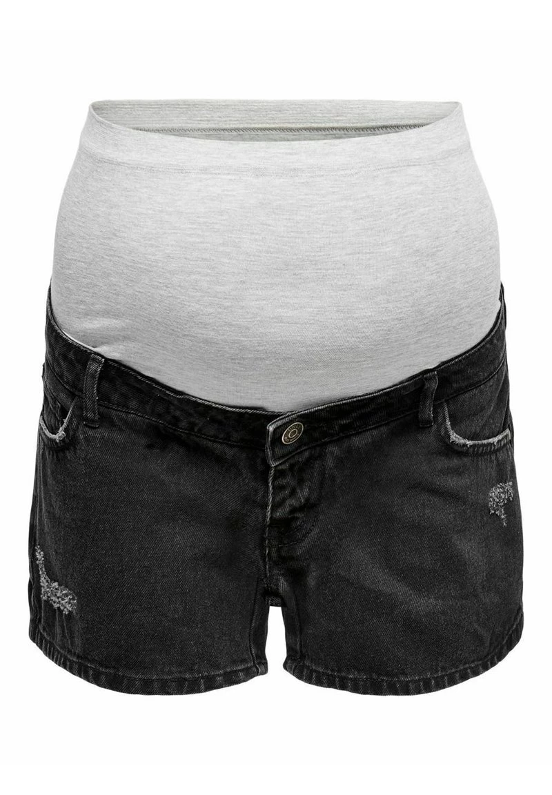 ONLY MATERNITY Jeans Shorts - Black Denim - Damen