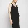 ONLY MATERNITY OLMSALLY CALF DRESS - Jerseykleid - Black - Damen