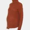 ONLY MATERNITY - Damen OLMMATILDA NICOYA ROLL - Strickpullover - Red Ochre