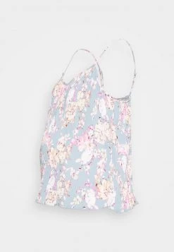 ONLY MATERNITY OLMALICA LIFEPLISSE SINGLET - Bluse - Stone Blue - Damen