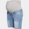 ONLY MATERNITY OLMLAOLA - Jeans Shorts - Light Blue Denim - Damen