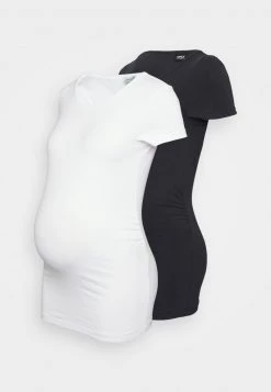 ONLY MATERNITY OLMLOVELY LIFE ONECK 2 PACK - T-Shirt Basic - Night Sky/white - Damen