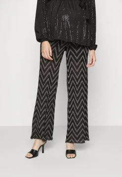 ONLY MATERNITY OLMGLITZ LIFE PANTS - Stoffhose - Black - Damen