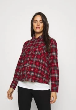 ONLY MATERNITY OLMSANDRAPOCKET LIFE CHECK - Bluse - Red Ochre - Damen