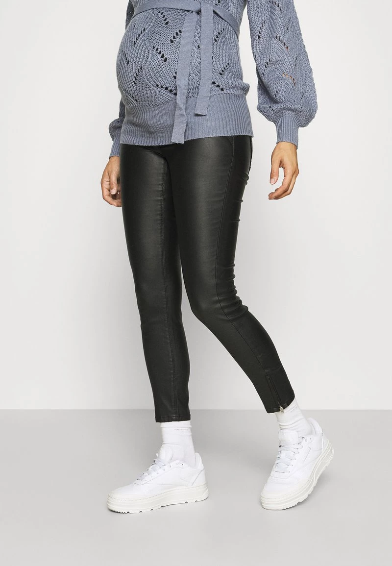 ONLY MATERNITY OLMKENDELL COATED - Stoffhose - Black - Damen