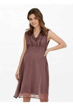 ONLY MATERNITY MAMA GEPUNKTET - Jerseykleid - Rose Taupe - Damen