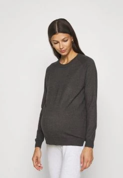 ONLY MATERNITY - Damen OLMYOUNGER - Strickpullover - Dark Grey Melange