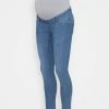 ONLY MATERNITY - Damen OLMIRIS MID - Jeans Skinny Fit - Light Blue Denim