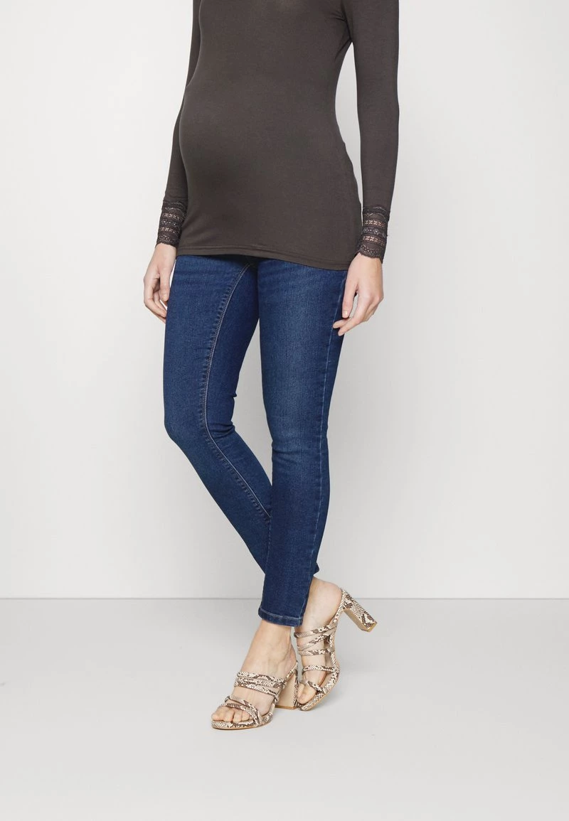 ONLY MATERNITY OLMDAISY LIFE PUSHUP - Jeans Skinny Fit - Dark Blue Denim - Damen