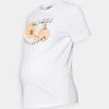 ONLY MATERNITY - Damen OLMKIMMY PEACH BOX - T-Shirt Print - Bright White