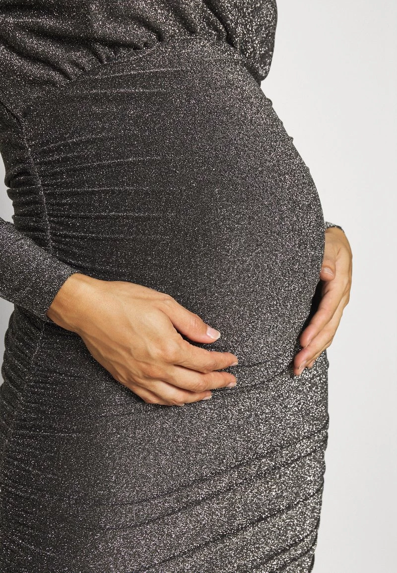 ONLY MATERNITY OLMDARLING WRAP GLITTER DRESS - Freizeitkleid - Black - Damen – Bild 7