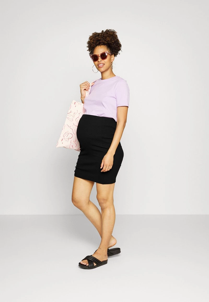 ONLY MATERNITY - Damen OLMNESSA RUCHING SKIRT - Minirock - Black – Bild 2