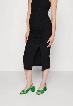 ONLY MATERNITY OLMNELLA SLIT SKIRT - Bleistiftrock - Black - Damen