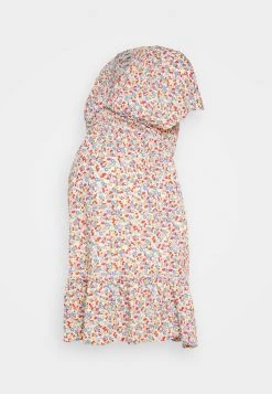 ONLY MATERNITY OLMPELLA DEEP V NECK DRESS - Jerseykleid - Cloud Dancer - Damen